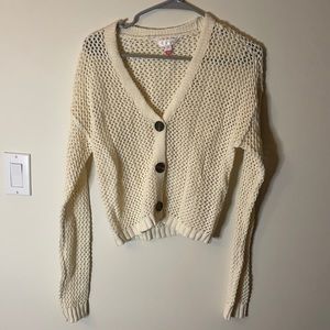 Cropped sweater cardigan